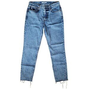 27 GRLFRND Karolina Piece Of Mind Skinny High Waist Distressed Button Fly Jeans